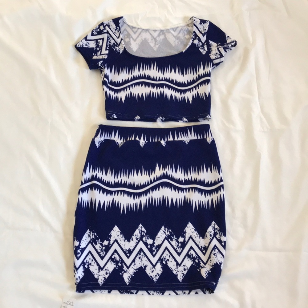 Crop Top and Skirt Set